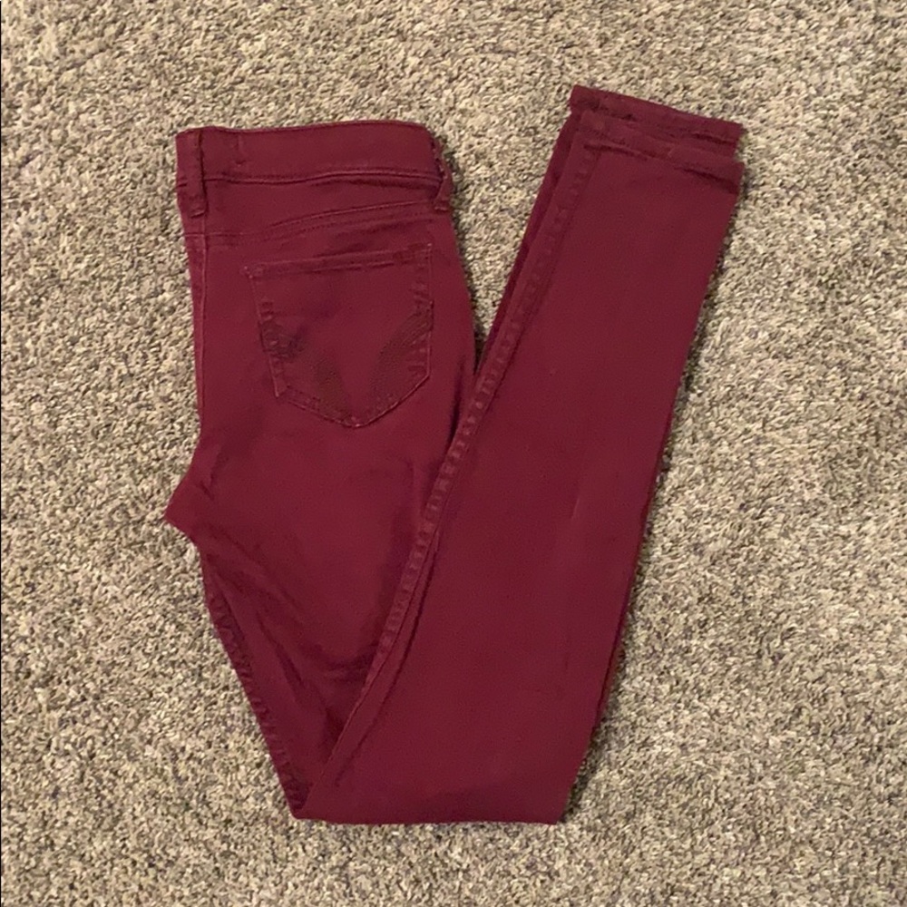 Hollister Maroon Skinny Jeans